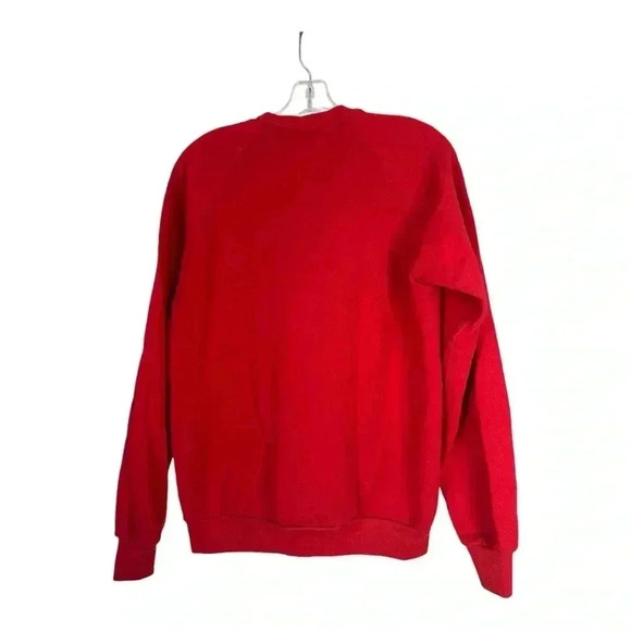 Jerzees Women’s Red Christmas Sweatshirt, Size L - Picture 3 of 5